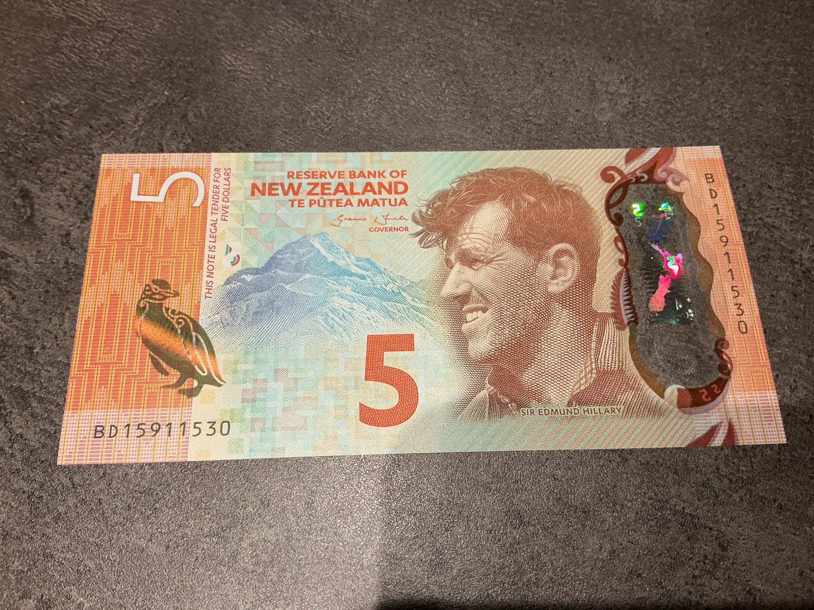 Nouvelle-Zélande 5 dollars 2015 polymère FDC, Enlèvement ou Envoi