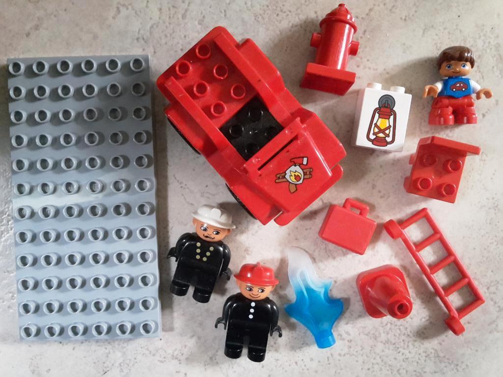 Leuke LEGO Duplo brandweer set, 13 stukken, Ophalen of Verzenden, Zo goed als nieuw, Losse stenen, Duplo