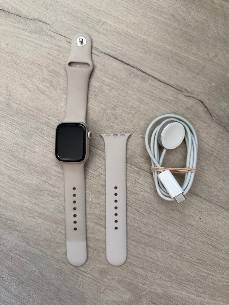 Apple Watch Series 8 41mm met Starlight Sport Band, Ophalen, Gebruikt, Apple Watch, IOS