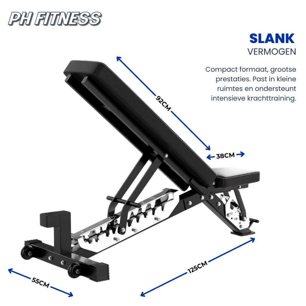 PH Fitness PRO380 Fitnessbank - Verstelbare Bench, Sport en Fitness, Fitnessmaterialen, Ophalen, Nieuw, Overige typen