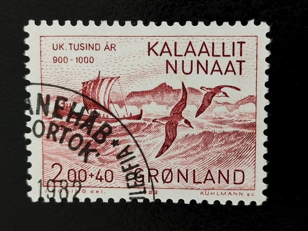Groenland 1982 - ontdekker Erik de Rode, vogels, Verzenden, Denemarken, Gestempeld
