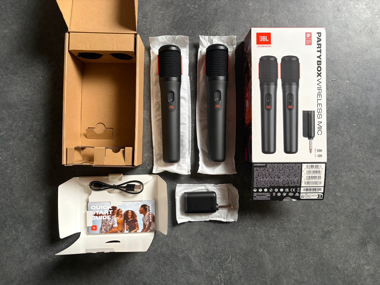 JBL PartyBox Wireless microfoon (2x), Enlèvement ou Envoi, Comme neuf
