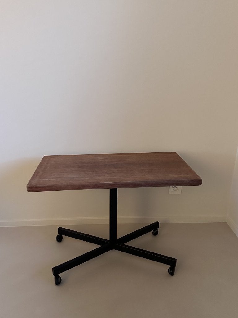 oud vintage bijzettafeltje, Ophalen, Gebruikt, Rechthoekig
