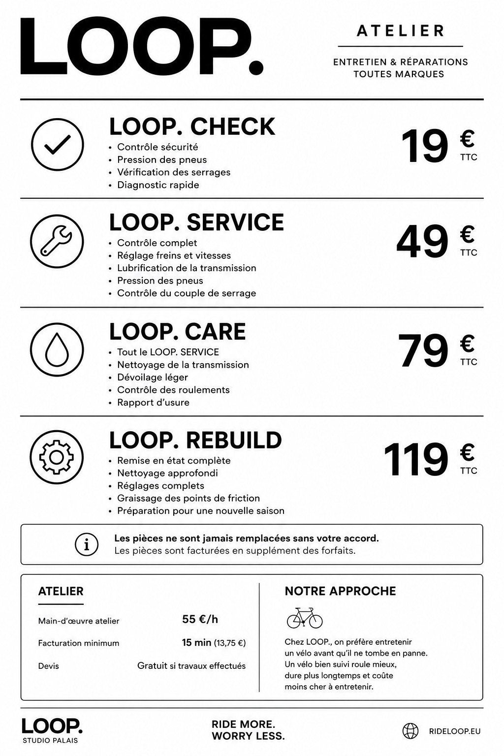 Réparation vélo électrique et musculaire a Verviers