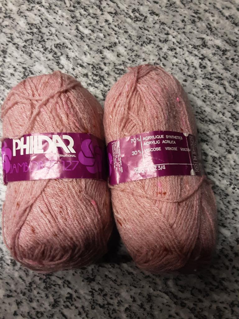 2 bollen wol gespikkeld roze, Ophalen, Nieuw, Breien of Haken, Wol of Garen