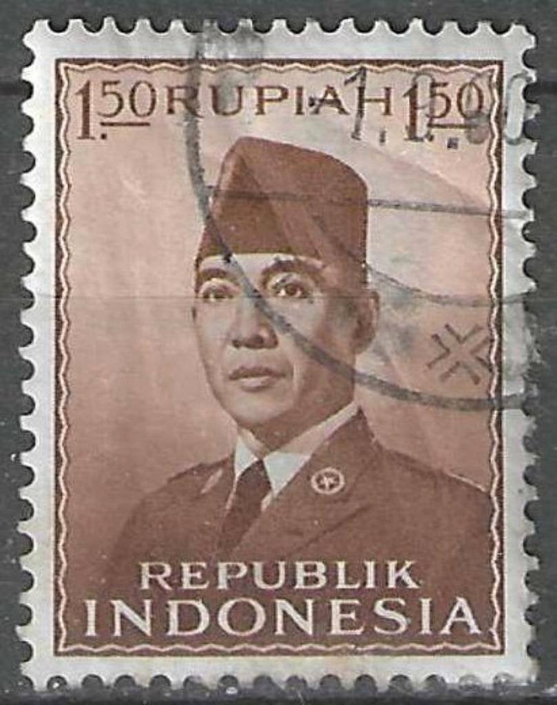 Indonesie 1953 - Yvert 64 - President Sukarno (ST), Verzenden, Gestempeld
