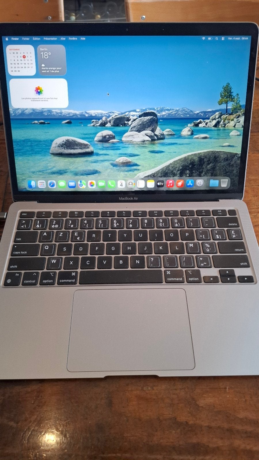 MacBook Air 13" M1 (2020) – 8 Go RAM / 256 Go SSD – Gris Sid, Enlèvement ou Envoi, 13 pouces, Azerty, MacBook