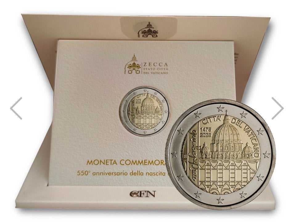 2 Euro Vaticaan 2025 Michelangelo, Postzegels en Munten, Ophalen of Verzenden, Vaticaanstad, 2 euro