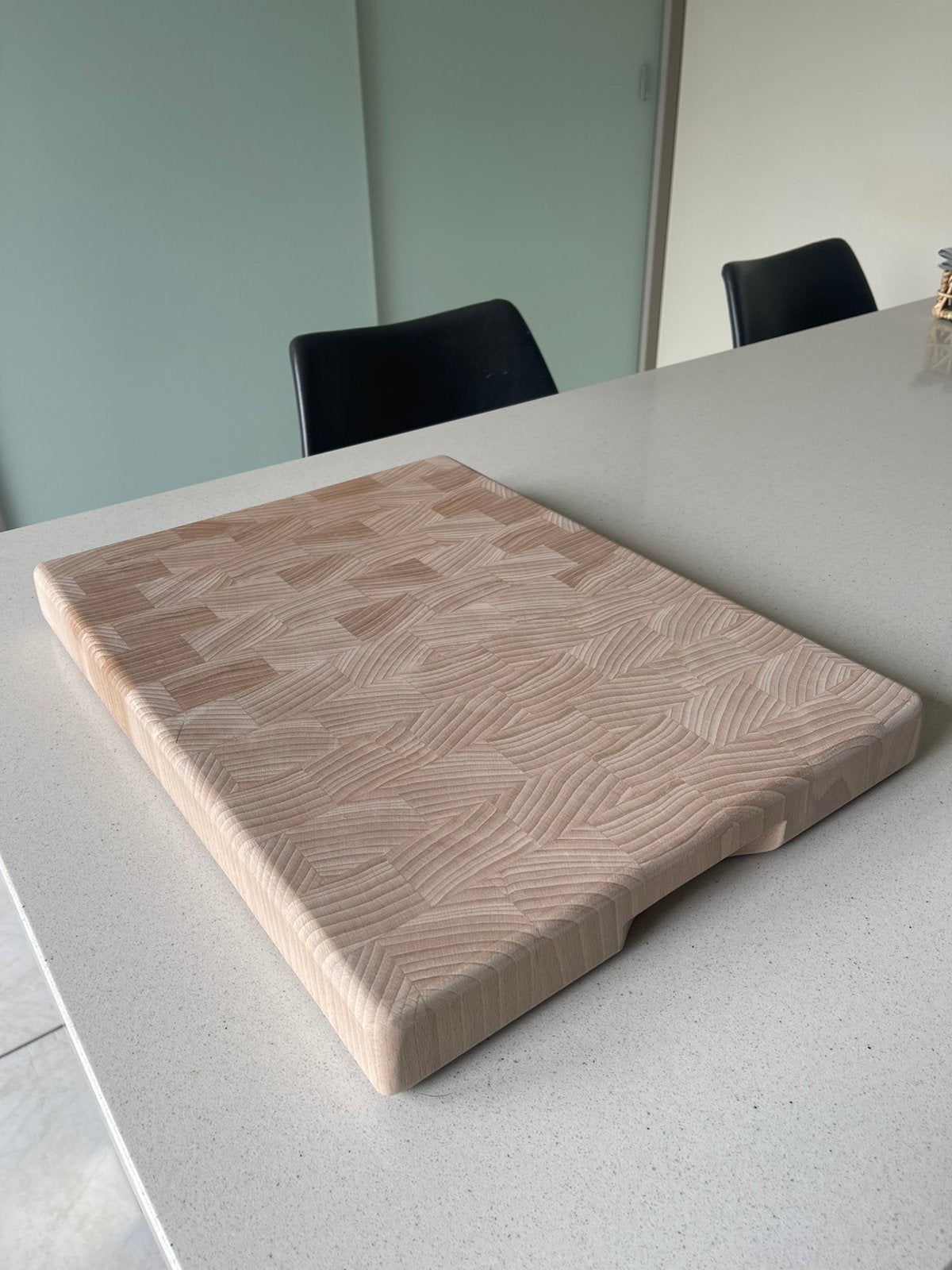Beukenhouten snijplank (kops hout), Ophalen, Zo goed als nieuw