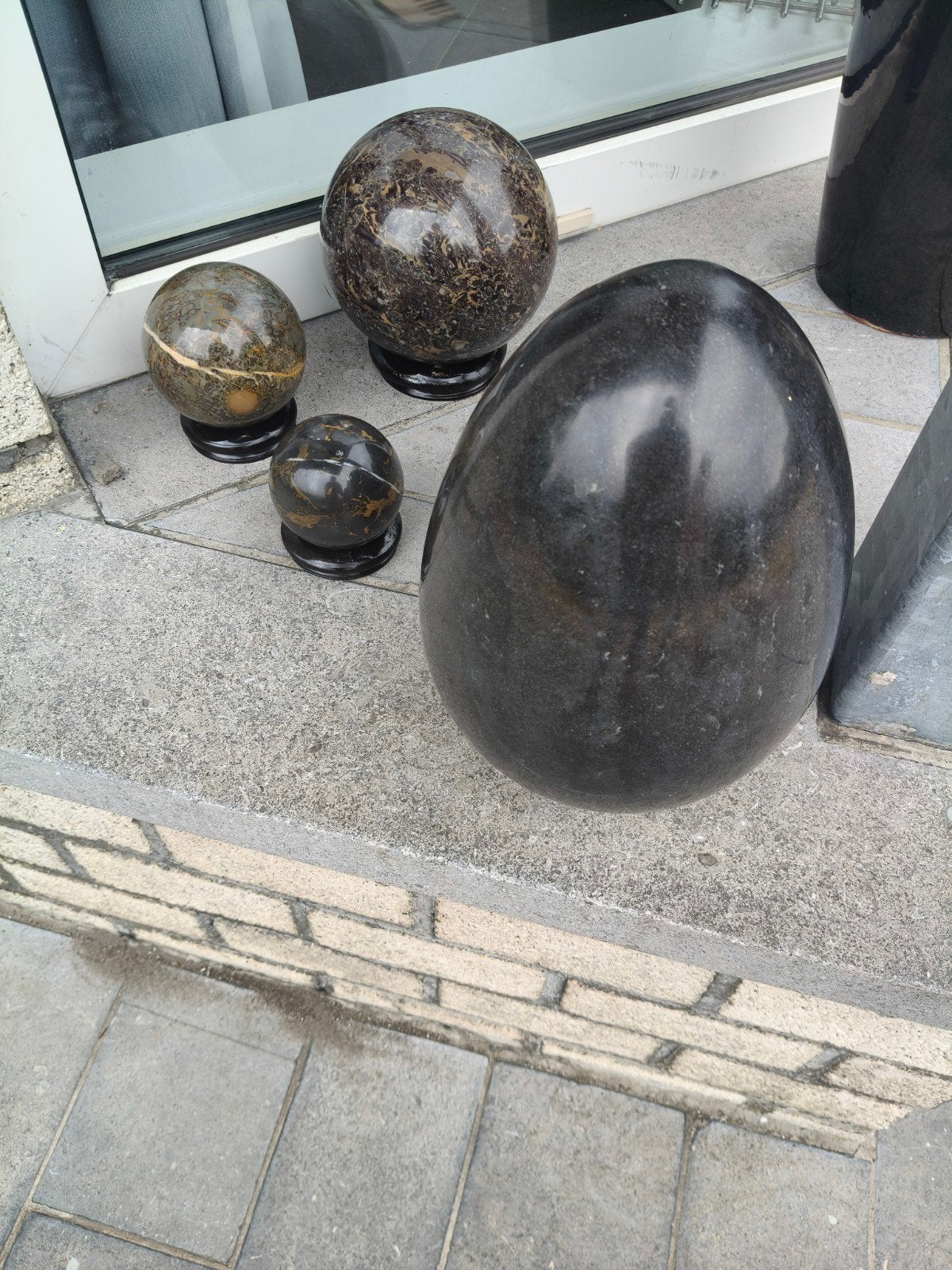 granieten ei  40€ + 3 granieten bollen 30€, Enlèvement, Comme neuf, Granit, Autres types