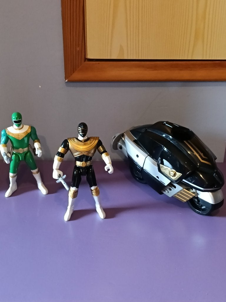 2 Vintage power rangers en capsular cycle., Enfants & Bébés, Jouets | Figurines, Enlèvement ou Envoi, Utilisé