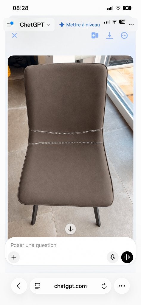 Chaises, Maison & Meubles, Chaises, Enlèvement, Comme neuf, Gris, Quatre