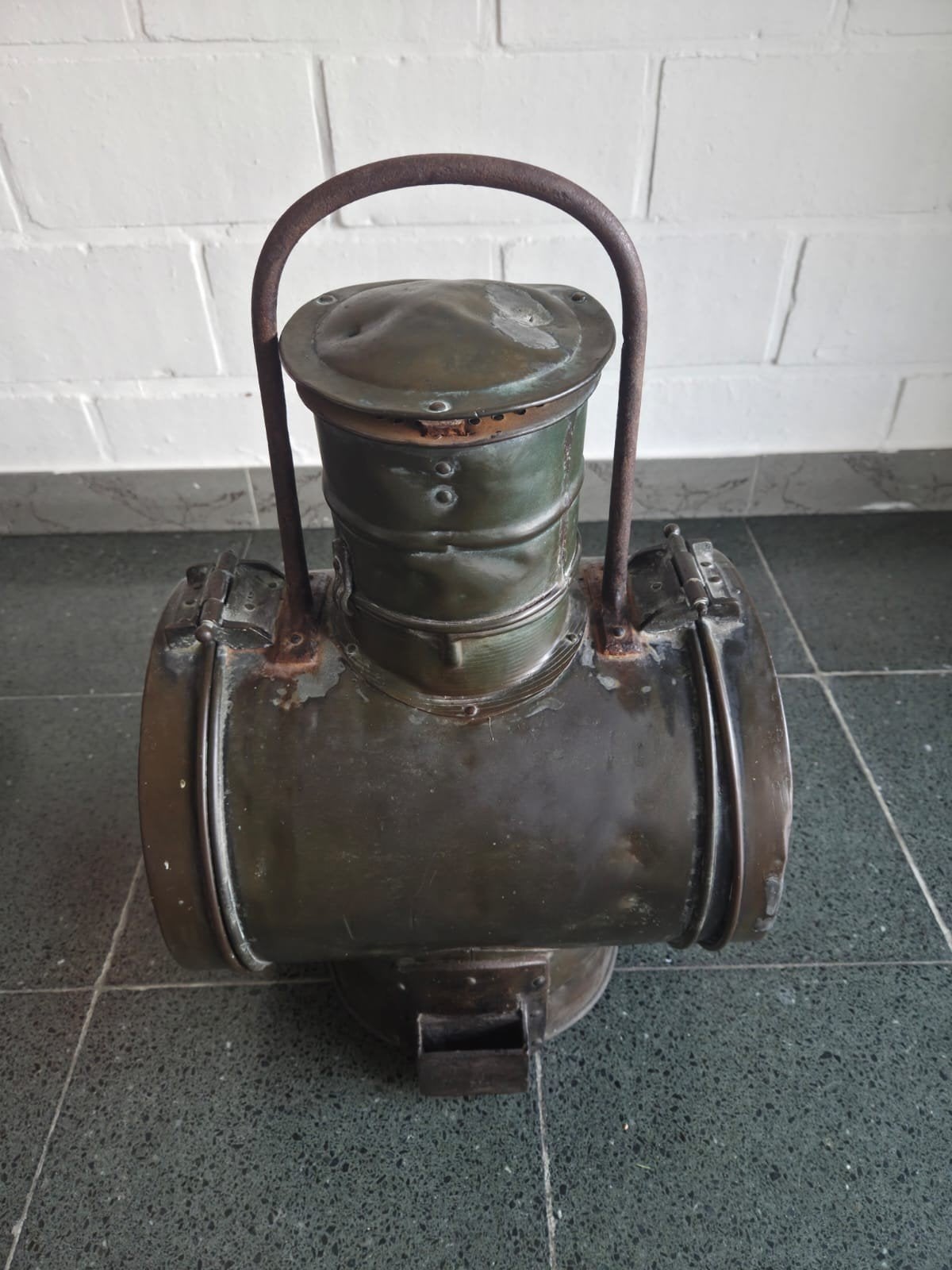 Authentiek locomotief lamp, Antiek en Kunst, Ophalen