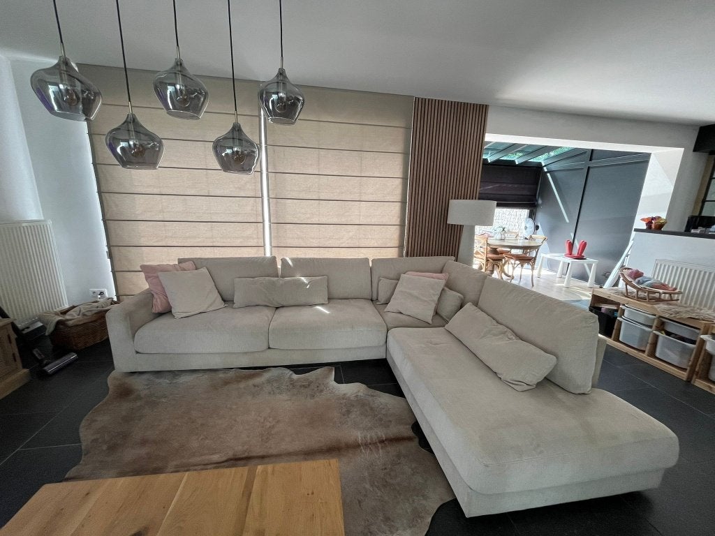 Hoeksalon, Huis en Inrichting, Zetels | Complete zithoeken, Ophalen, Gebruikt, Stof