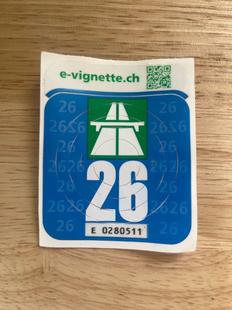 Wegen vignet. Zwitserland