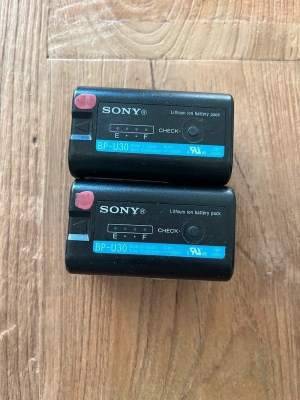 2 x Sony BP-U30 accu, TV, Hi-fi & Vidéo, Utilisé, Sony, Sony, Batterie