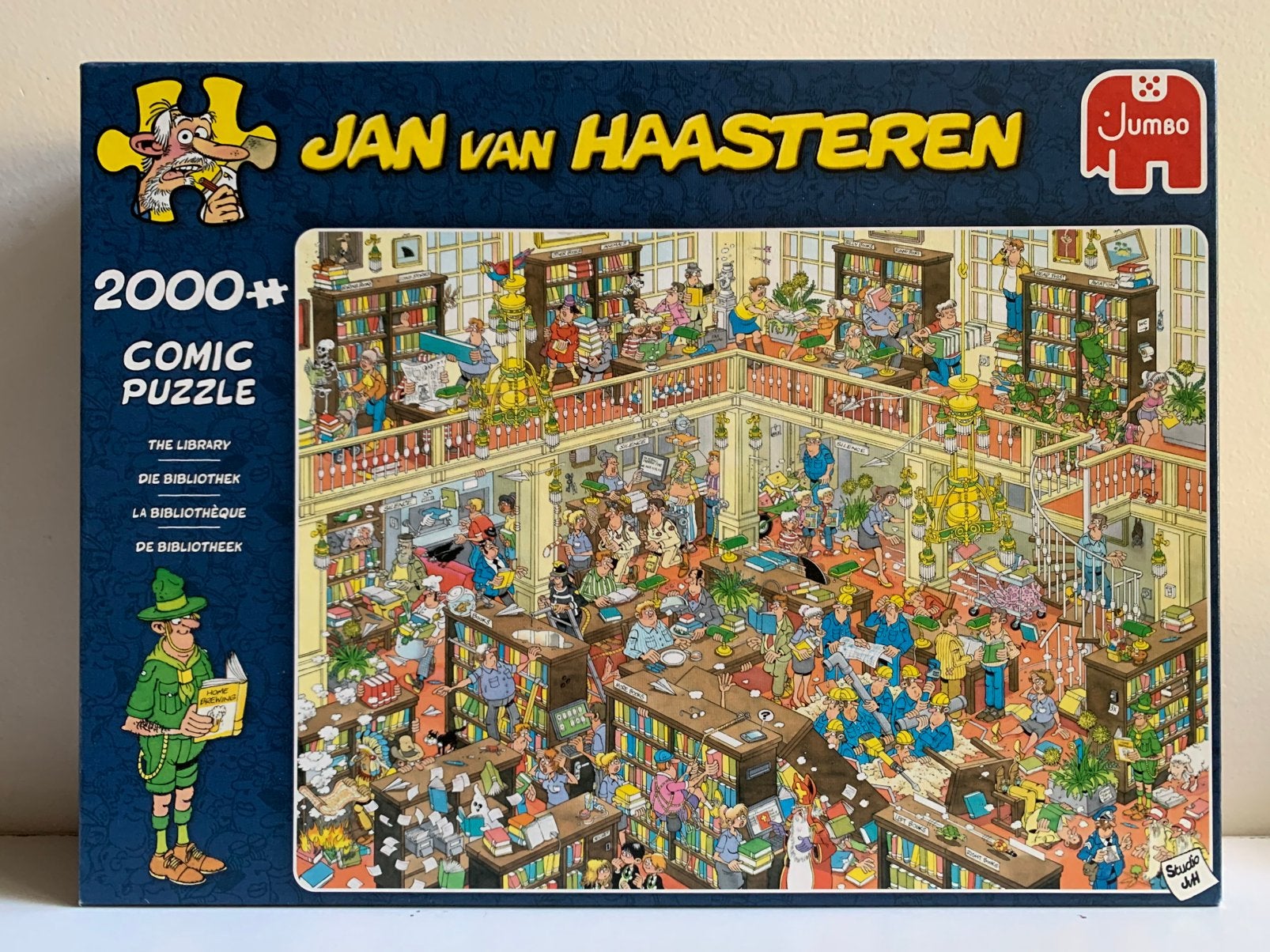 Jan van Haasteren puzzel De bibliotheek 2000stukjes compleet, Hobby en Vrije tijd, Denksport en Puzzels, Ophalen of Verzenden