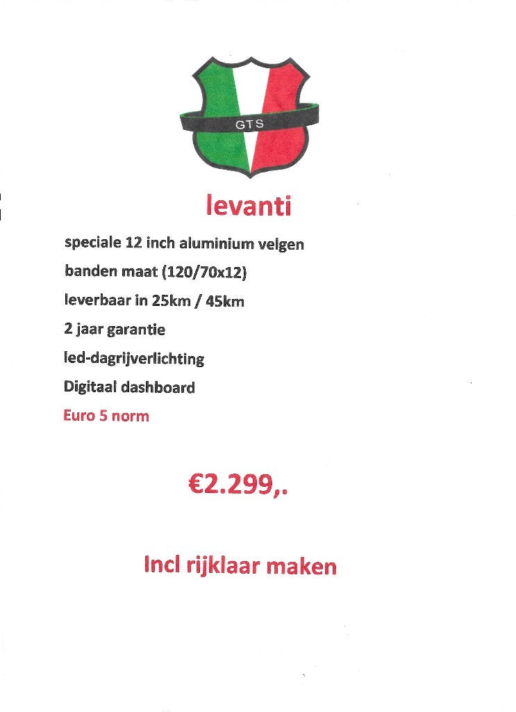 gts levanti A of B te verkrijgen nieuwe scooter 2299€, Neuf, Gts, Enlèvement, Essence