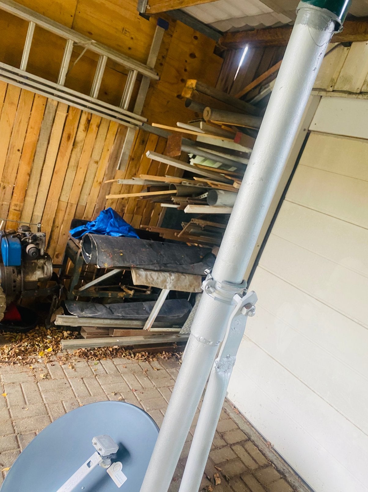 Schoteantenne 80 cm met steunvoet en regeling, Enlèvement, Utilisé