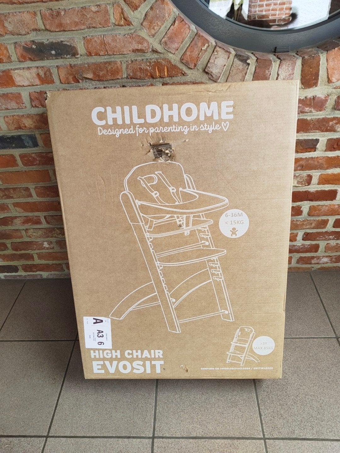 Meegroeistoel childhome evosit, Kinderen en Baby's, Kinderstoelen, Nieuw, Meegroeistoel, Aanschuifbaar, Afneembaar eetblad, Gordel(s)