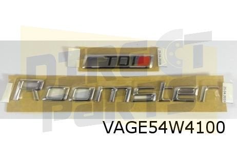 Skoda Roomster (8/06-6/15) embleem tekst "Roomster TDI" (KTP, Autos : Pièces & Accessoires, Neuf, -, -, Skoda