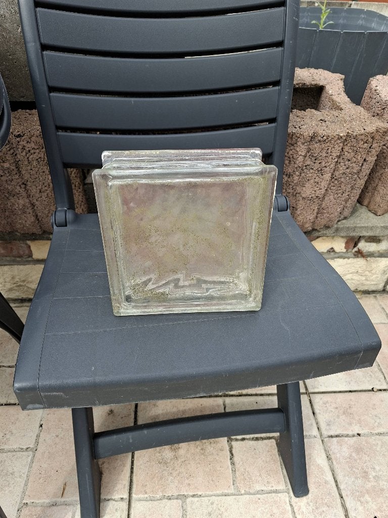 53 glasstenen/straatstenen 19x19 cm, Ophalen, Gebruikt, 8 tot 12 cm, 15 m² of meer
