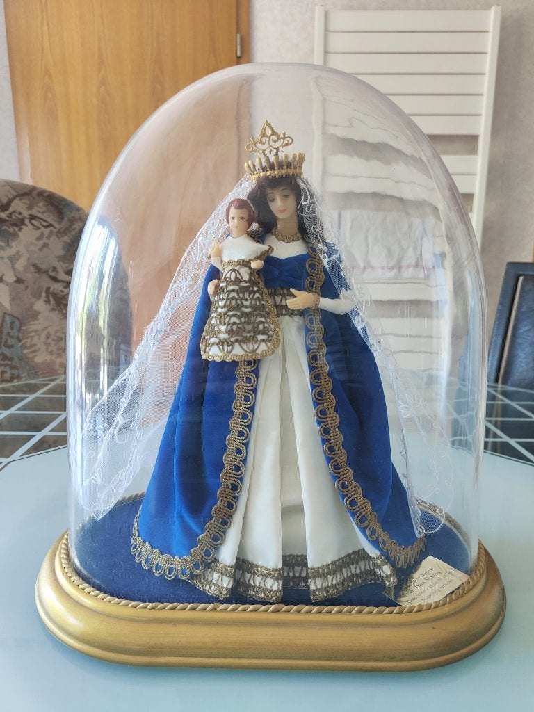 Antiek vintage Heiligenbeeld Maria met Kind, Ophalen