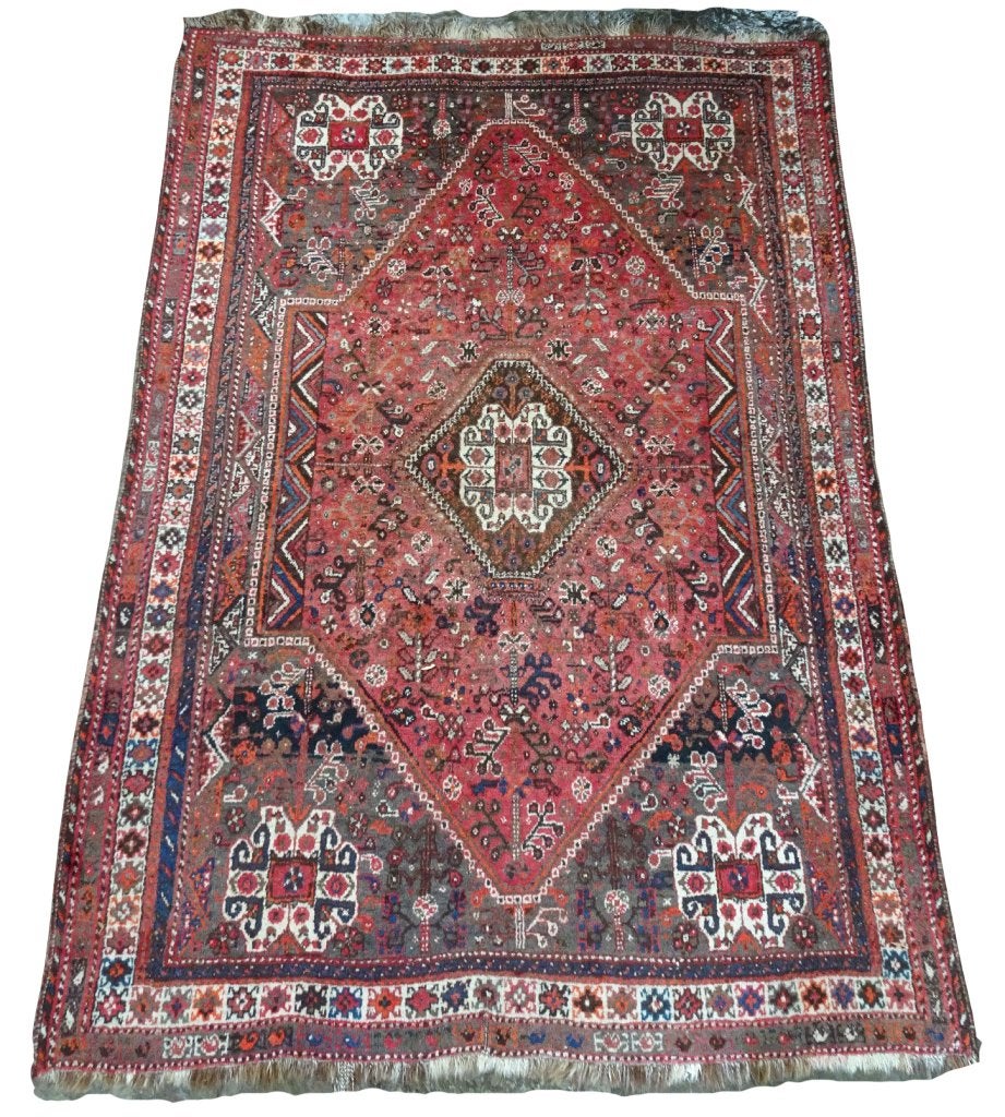 Veilinghuis Oranje - Tapis ancien persan Shiraz / Qashqai, Enlèvement
