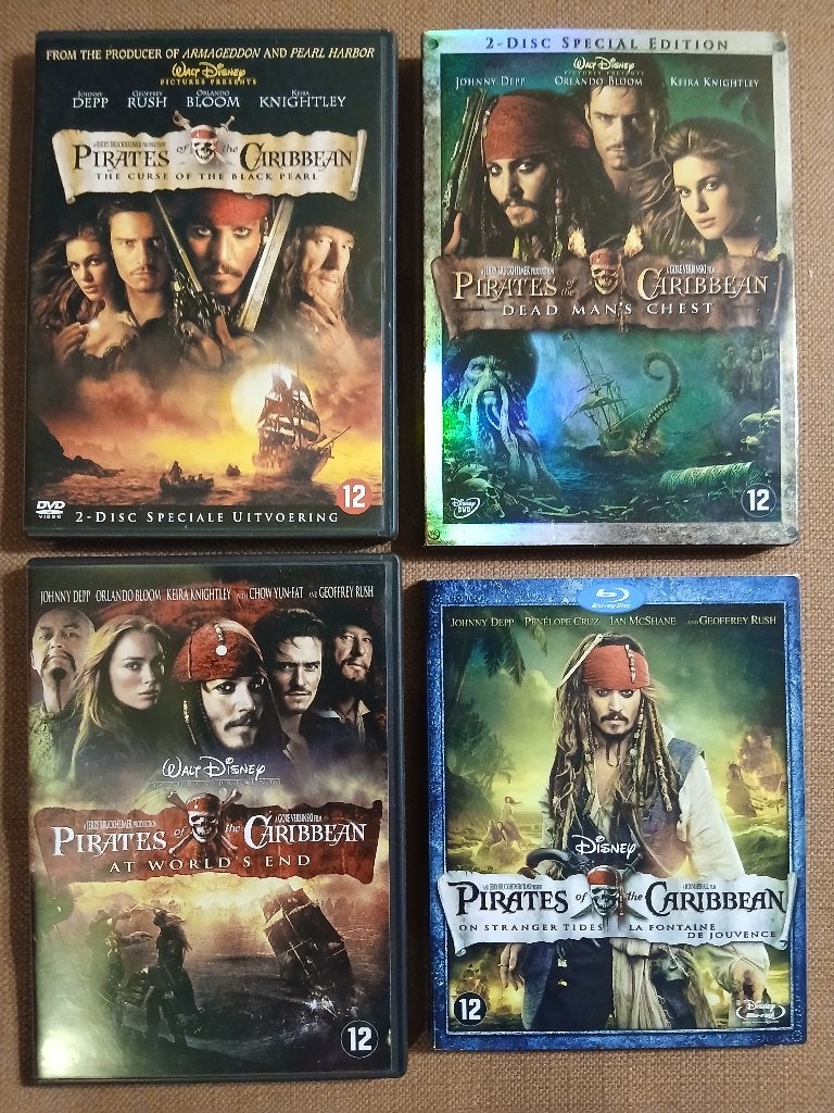 4 DVD's Pirates of the Caribbean, Ophalen of Verzenden