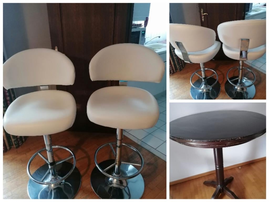 2Barkrukken met coctailtafel, Huis en Inrichting, Barkrukken, Ophalen