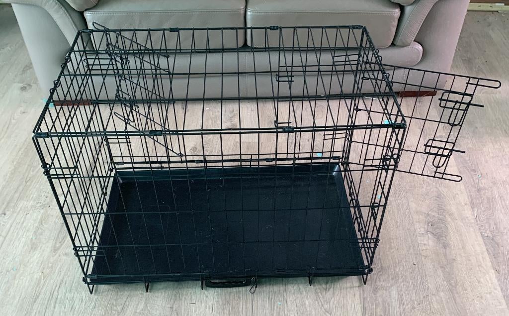 Cage pour chien en métal avec 2 portes, Animaux & Accessoires, Caisses pour chiens, Comme neuf, Enlèvement