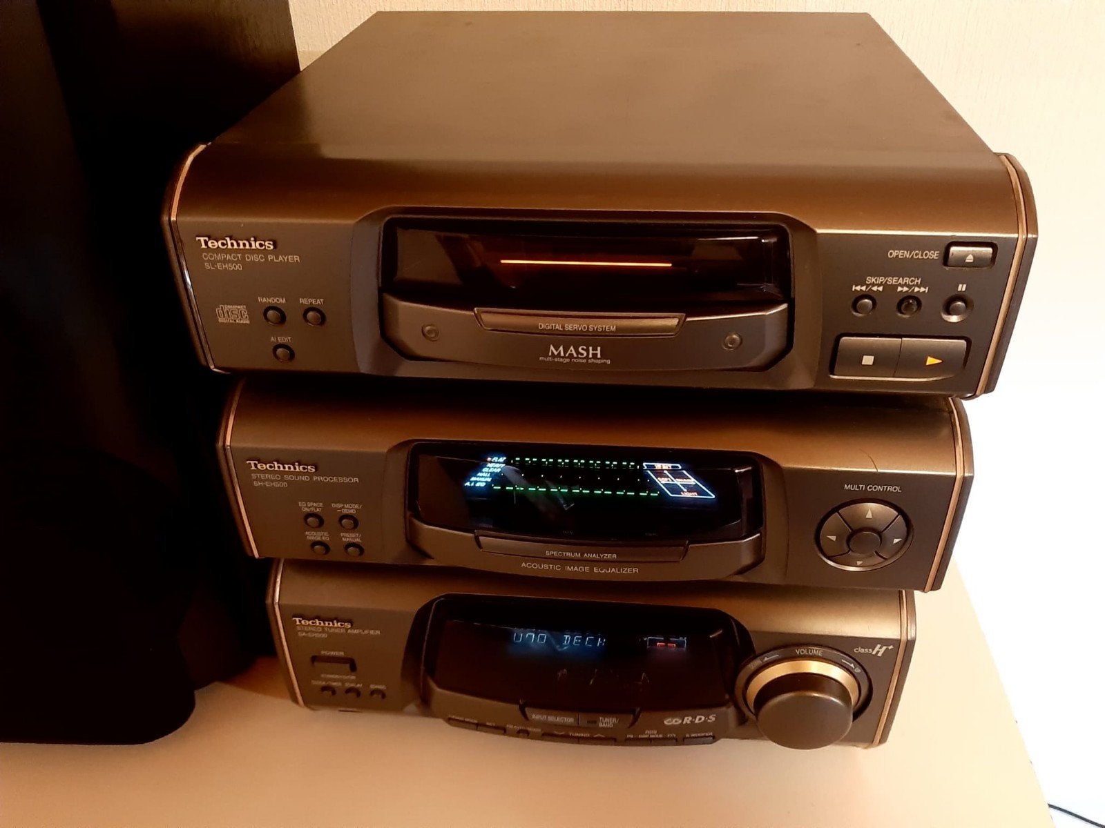Technics hifi-systeem met 2 luidsprekers., Audio, Tv en Foto, Ophalen, Zo goed als nieuw