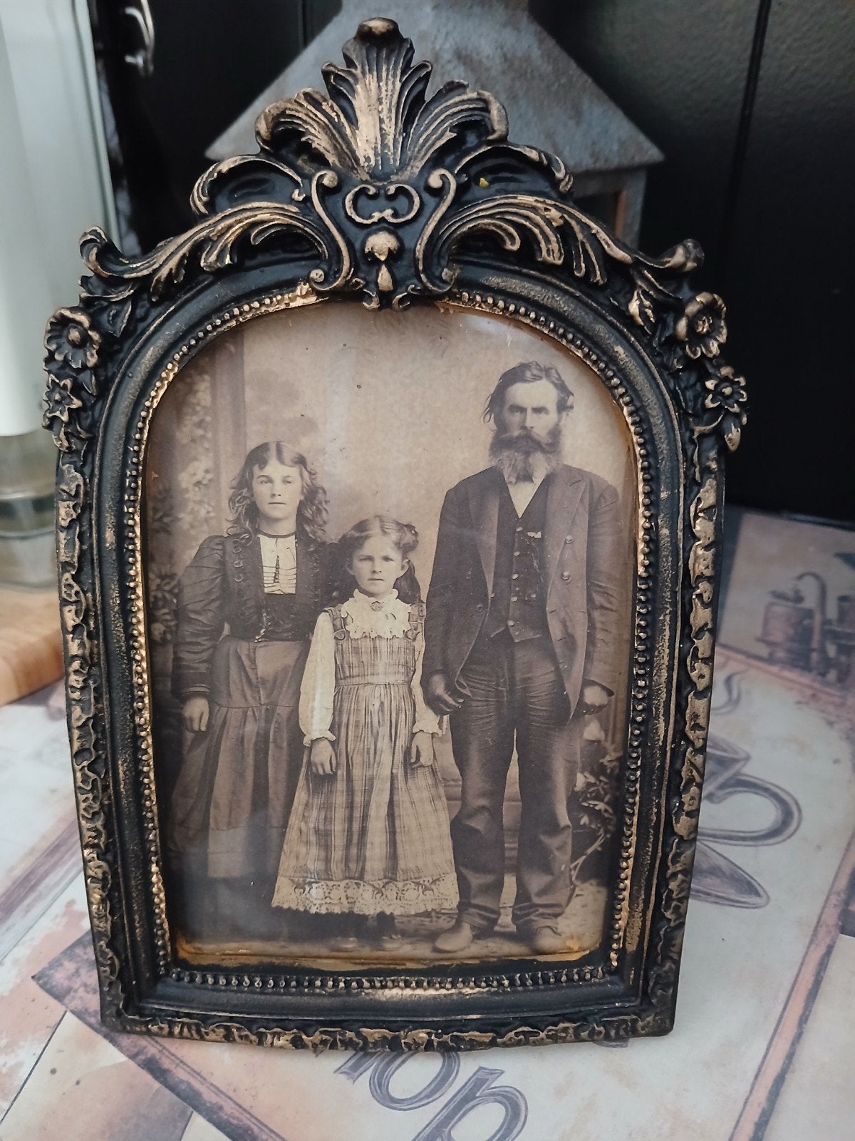 cadre photo shabby chiq, Maison & Meubles, Neuf, Fait main, Enlèvement ou Envoi, Noir
