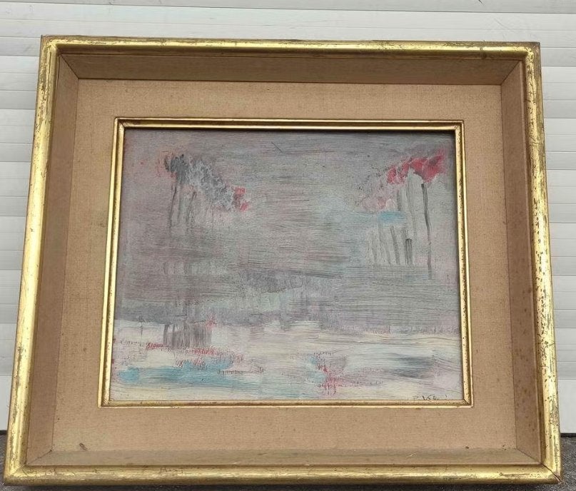 Huile sur panneau paysage signe Paul Georges Klein, Antiquités & Art, Enlèvement ou Envoi, Paysage, Panneau