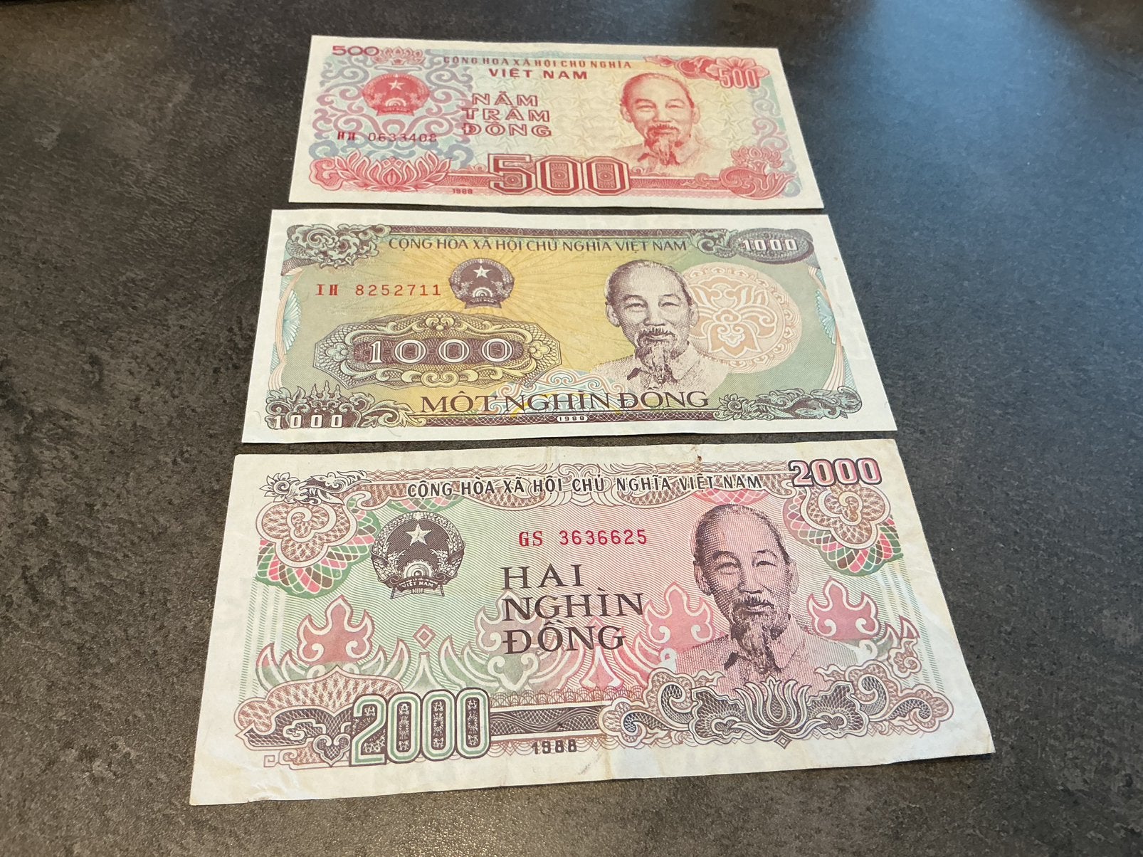Viêt Nam 500 1 000, 2 000 Dong FDC, Enlèvement ou Envoi