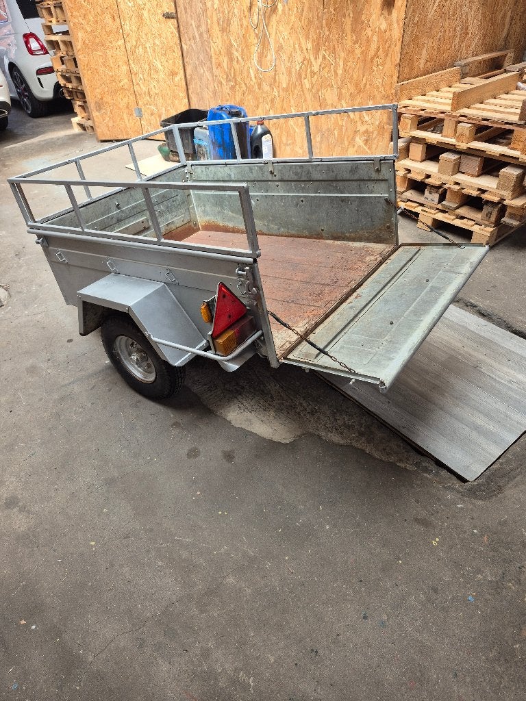 gegalvaniseerde aanhangwagen (prijs 150 euro), Ophalen, Gebruikt