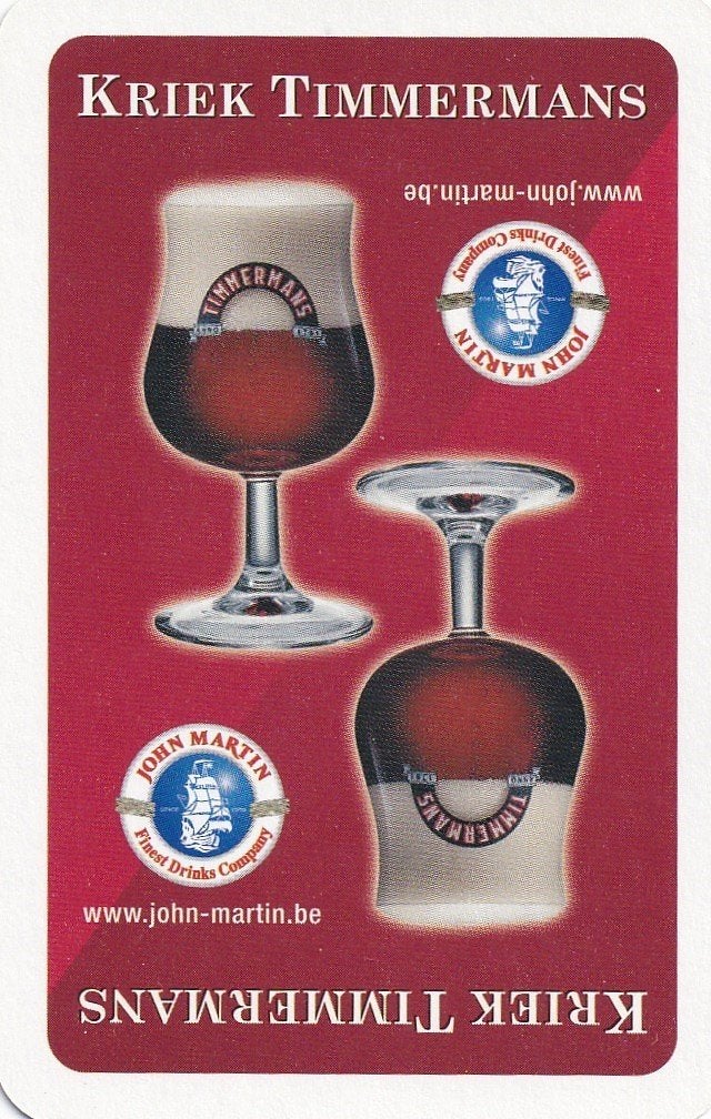 B 39 / S K KRIEK TIMMERMANS  2 GLAZEN, Verzamelen, Ophalen of Verzenden, Nieuw, Speelkaart(en)