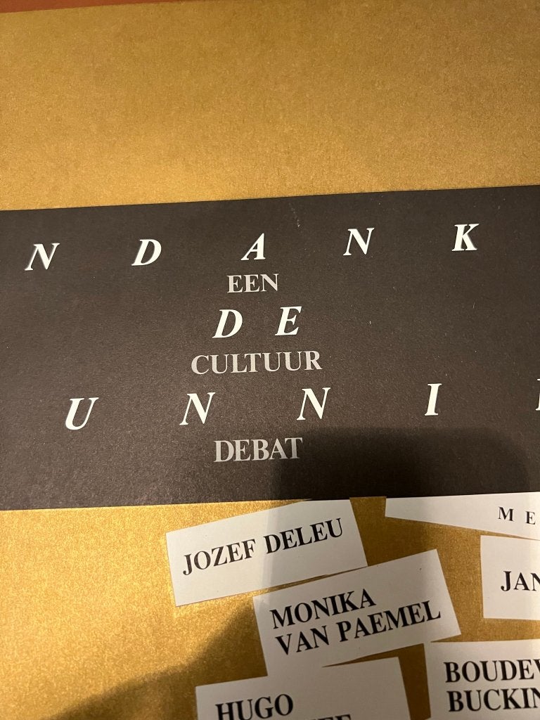 Poster Een cultuur debat: ondanks de Kanunniken, Verzamelen, Posters, Gebruikt, Deurposter of groter, Rechthoekig Liggend, Ophalen of Verzenden