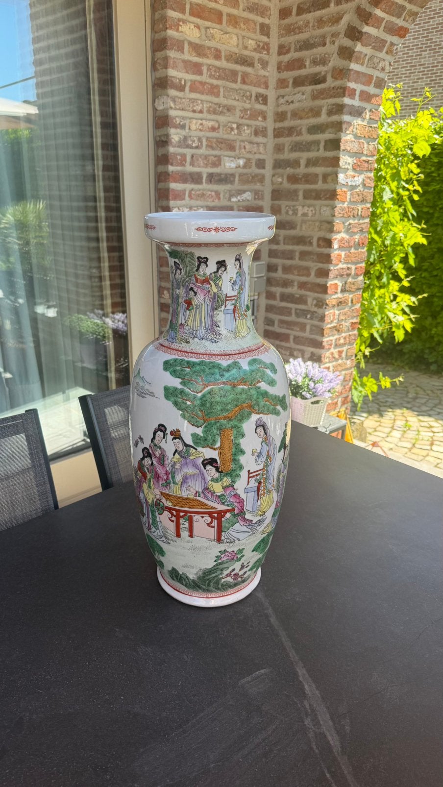 Grand vase en porcelaine chinoise — style famille rose, Enlèvement ou Envoi
