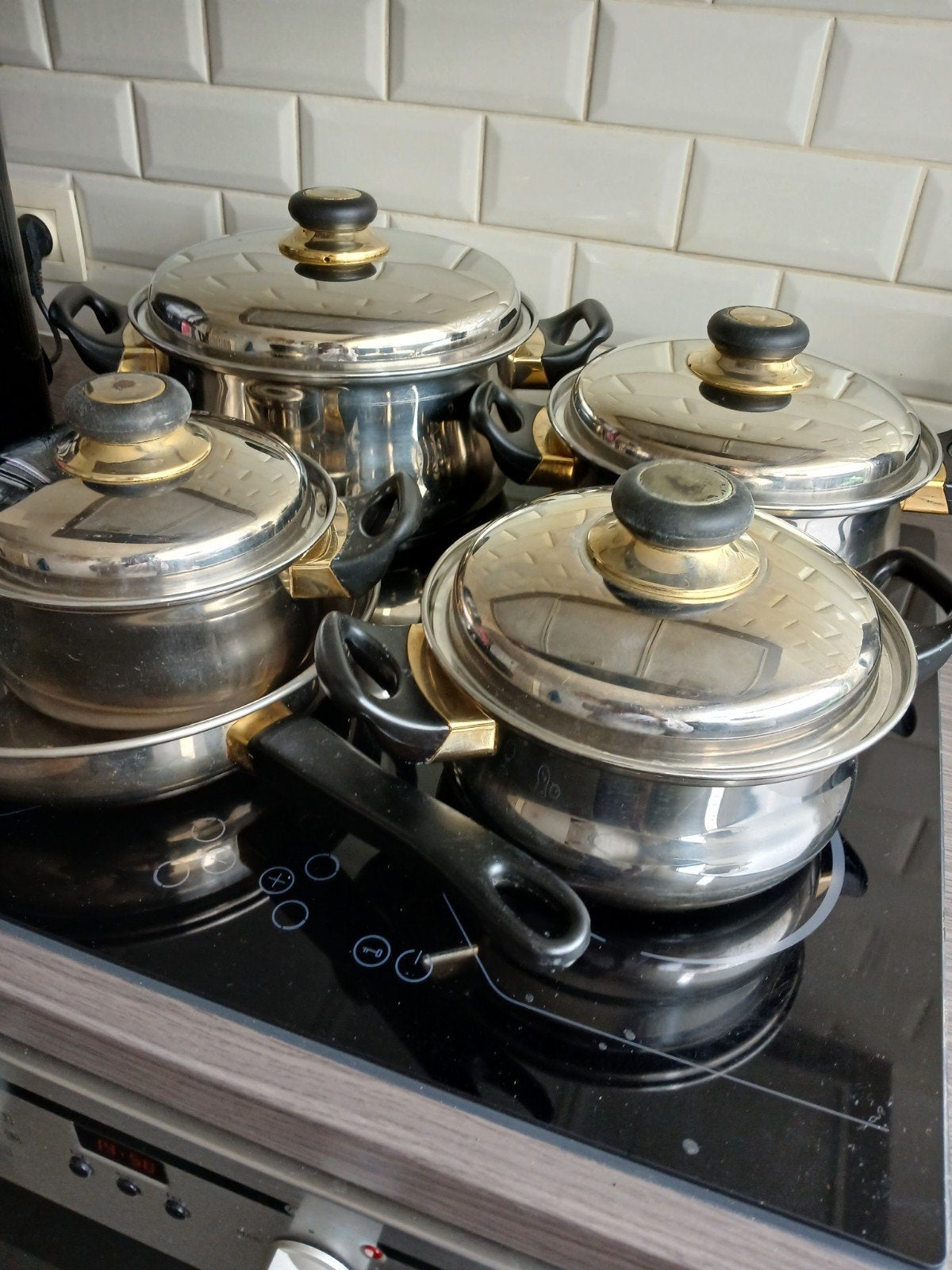 5 kookpotten en 1 pan, Huis en Inrichting, Ophalen