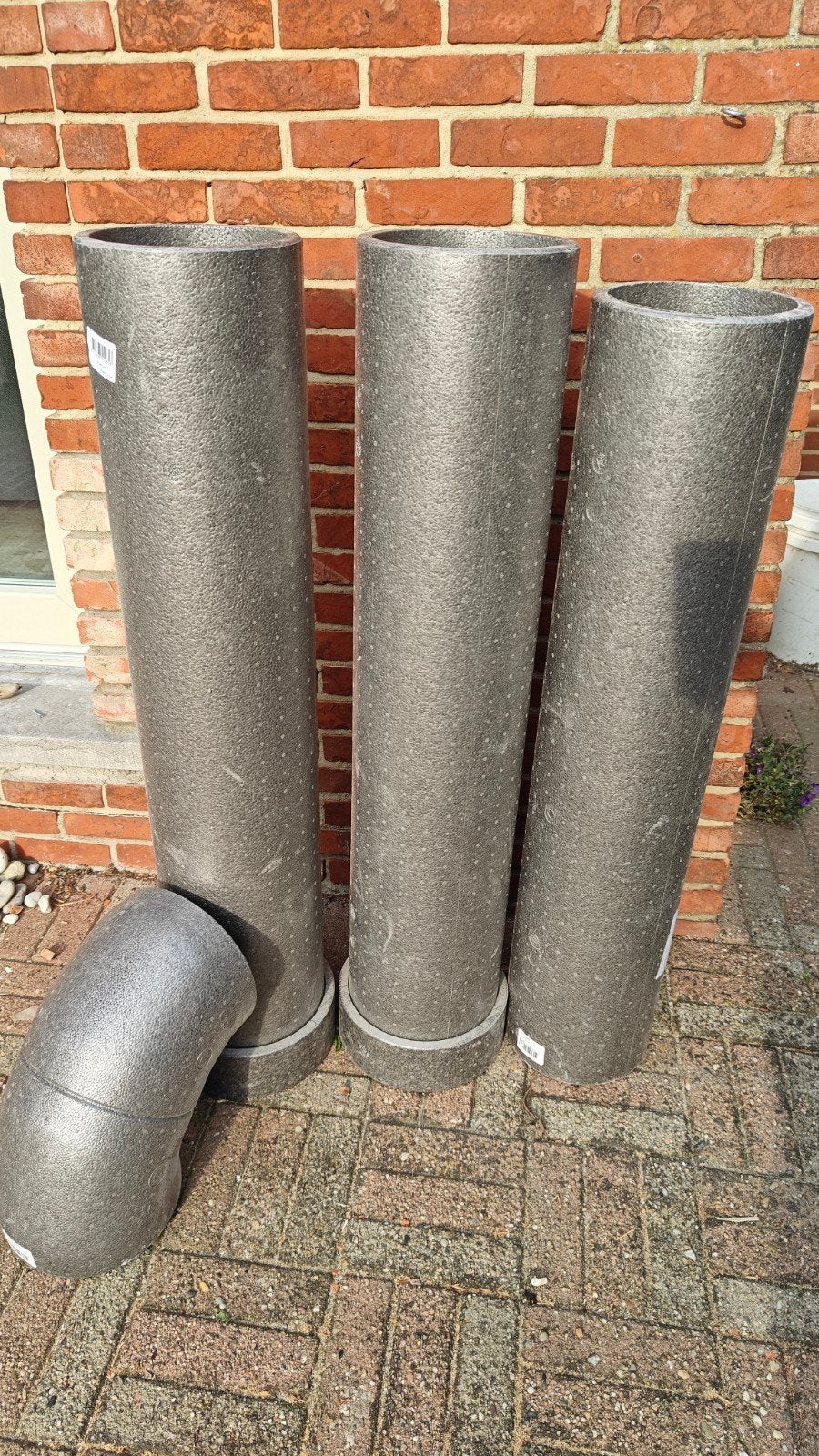 Geïsoleerde buizen ventilatie, Doe-het-zelf en Bouw, Ophalen, Overige materialen, Nieuw, 80 mm of meer