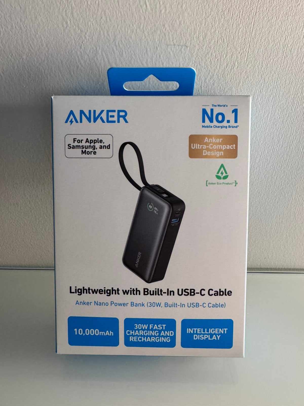 Anker powerbank Nano 30W, built-in USB-C nieuw, Telecommunicatie, Ophalen of Verzenden, Nieuw