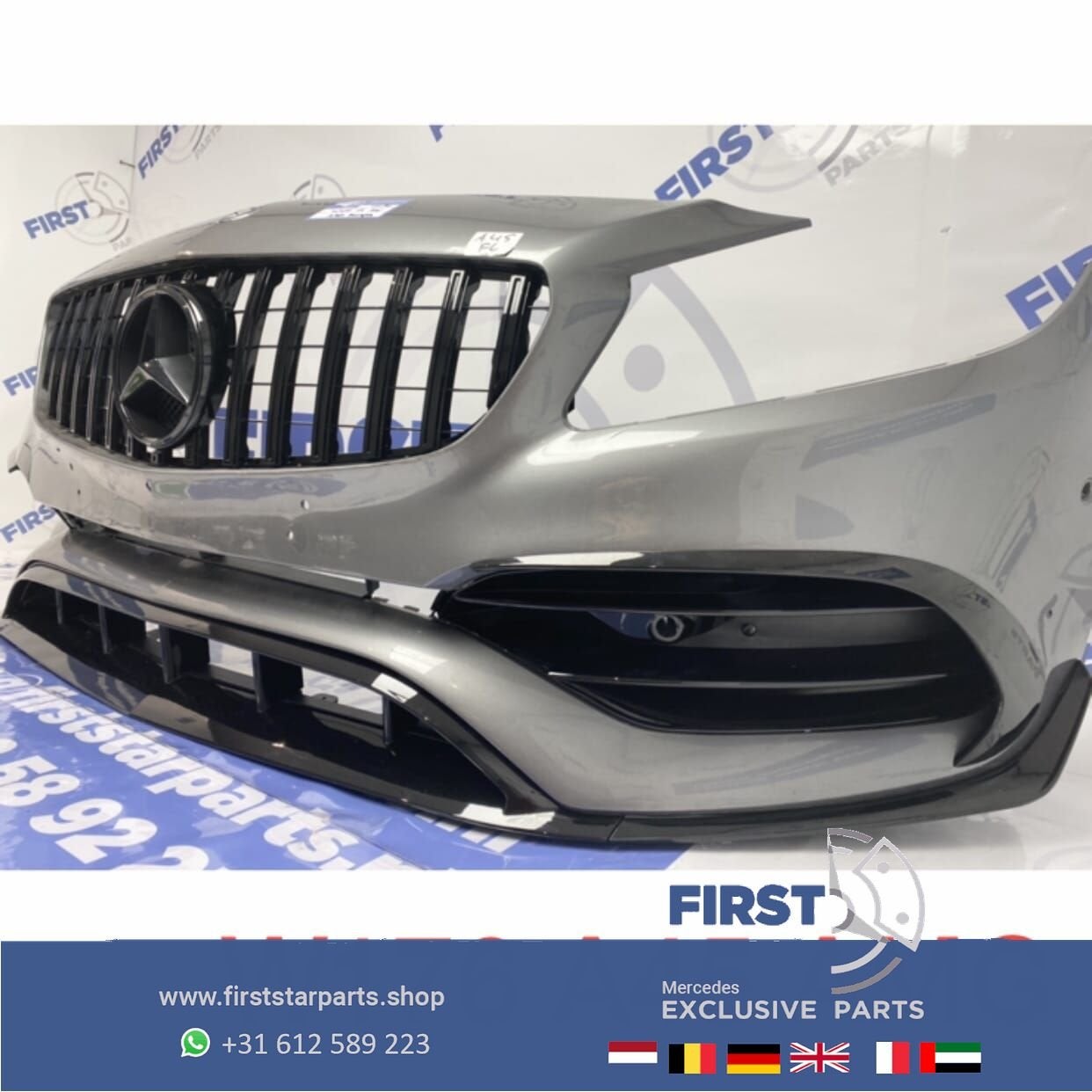 W176 FACELIFT PERFORMANCE A45 AMG VOORBUMPER COMPLEET AERO P, Gebruikt, -, Voor, Ophalen of Verzenden