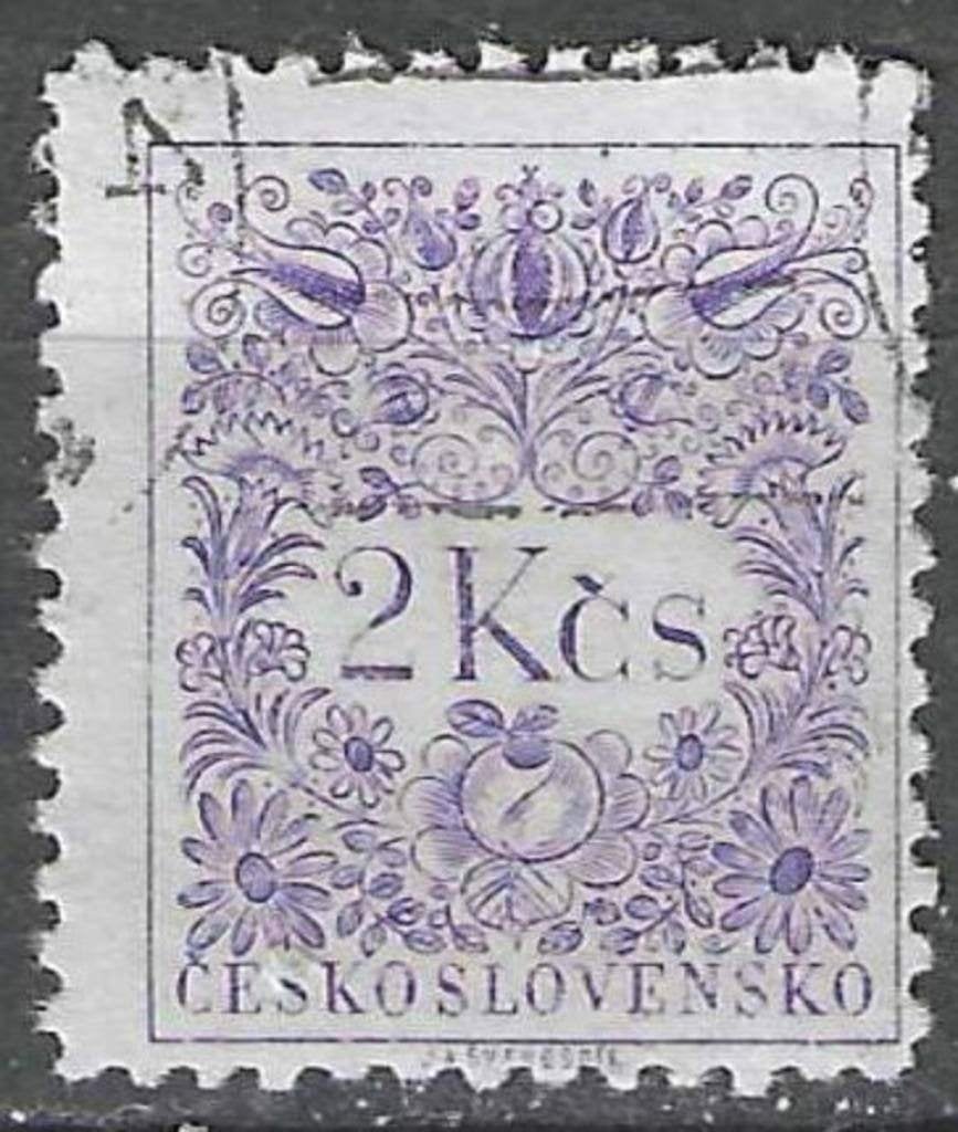 Tchécoslovaquie 1954 - Yvert 89TX - Timbre fisca type  (ST), Envoi, Affranchi