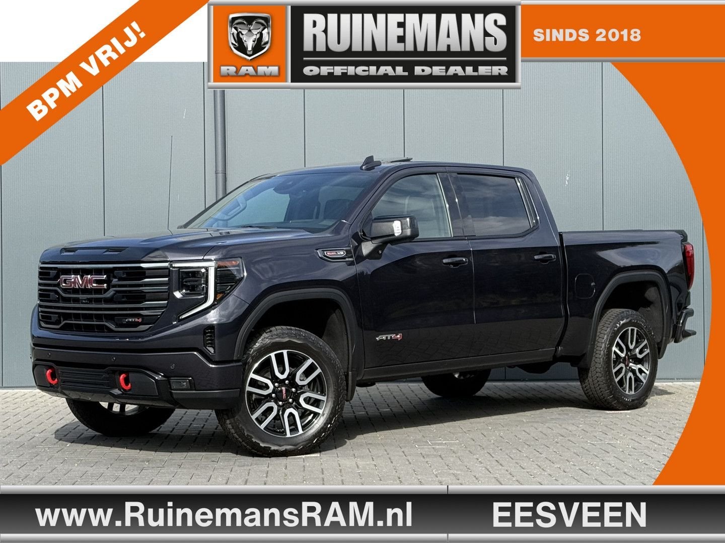 GMC SIERRA AT4 6.2L V8 420 PK / BPM VRIJ!! / INCL LPG / VIRT, Autos, Argent ou Gris, Achat, Carnet d'entretien, Automatique
