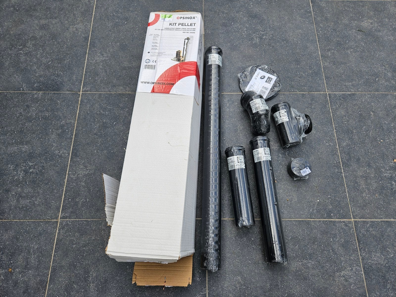 Aansluitkit kachel - NIEUW, Huis en Inrichting, Kachels, Ophalen of Verzenden, Pelletkachel