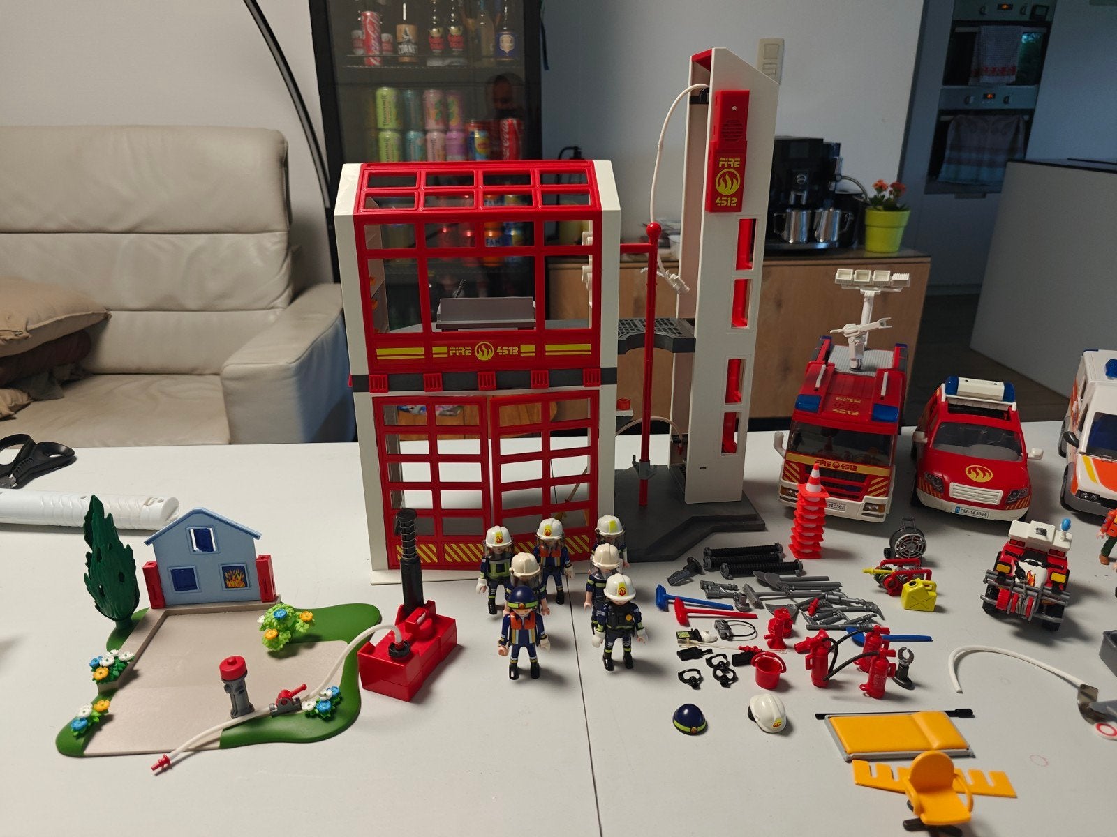 brandweer en ziekenwagen playmobil, Ophalen, Zo goed als nieuw