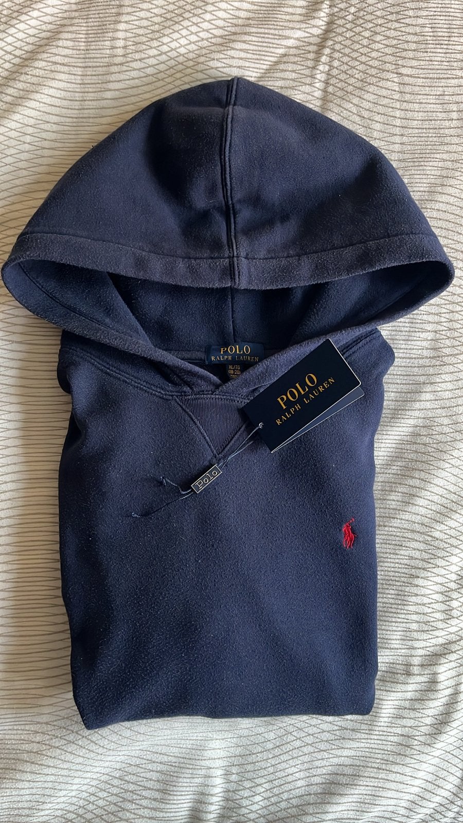 Ralph Lauren Polo Hoodie Navy Blauw XL (18-20), Ophalen of Verzenden, Zo goed als nieuw, Maat 46 (S) of kleiner, Blauw