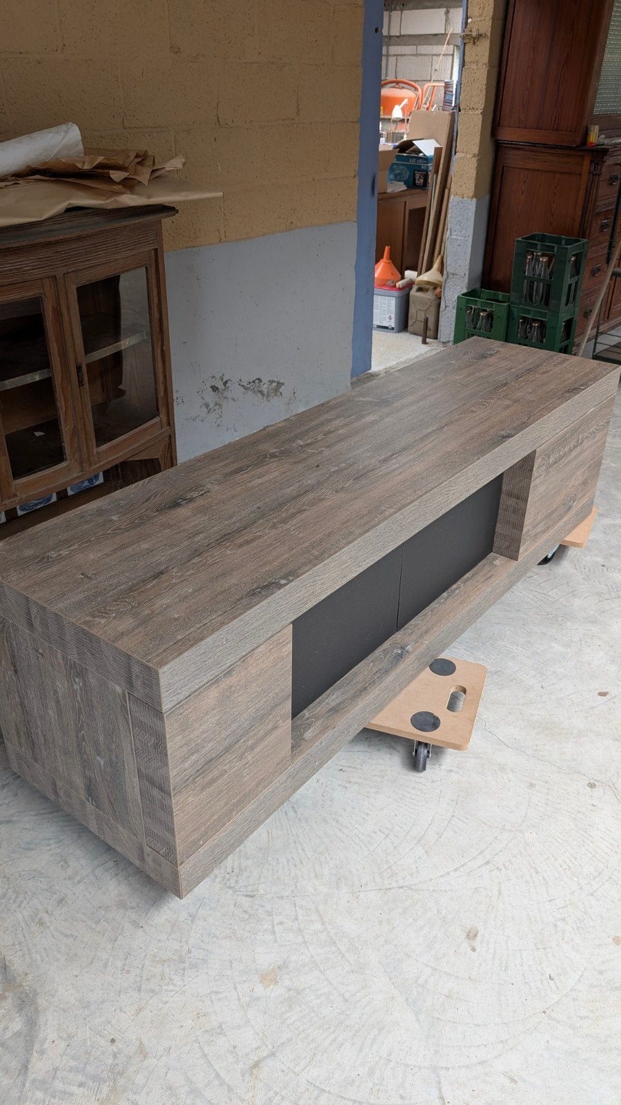 volledige set meubilair - tafel - tv-kast - kast - drankkast, Enlèvement, Utilisé