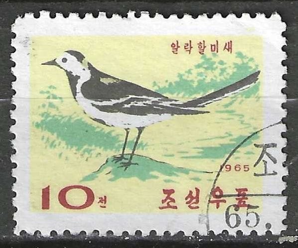 Noord-Korea 1965 - Yvert 620 - Witte Kwikstaart (ST), Postzegels en Munten, Verzenden, Gestempeld